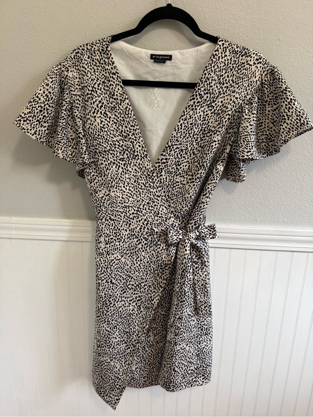 Club Monaco Geovanna Animal Print Wrap Dress